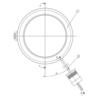 差速器電磁鐵外形結構圖 差速器電磁鐵外形結構圖